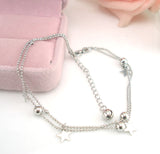 Double chain star and bell anklet