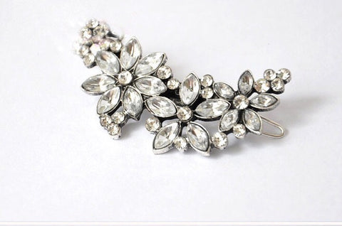 Rhinestone flower hair clip