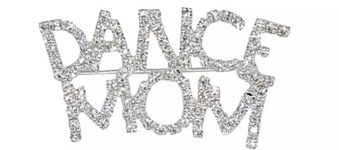 Rhinestone Dance Mom Brooch